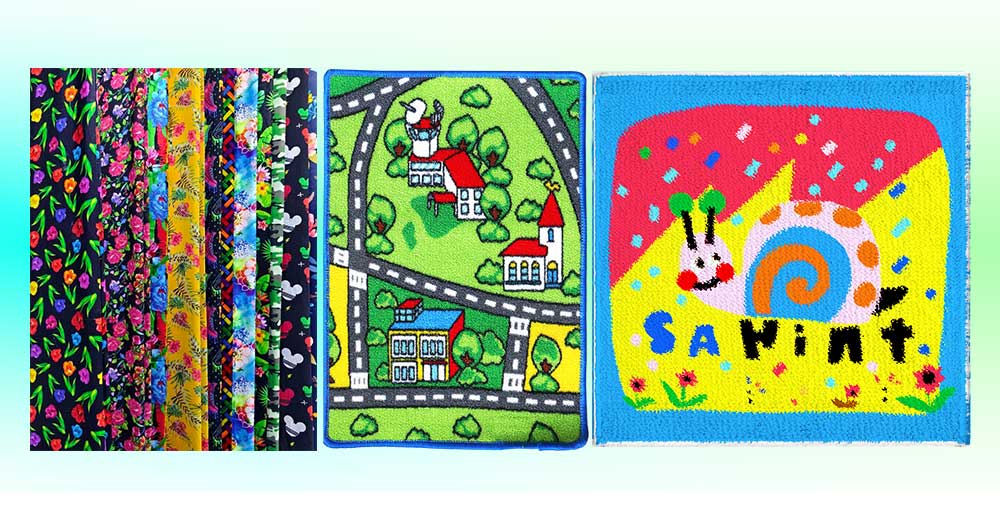 鸿盛数码纺织印花和地毯印花样品展区